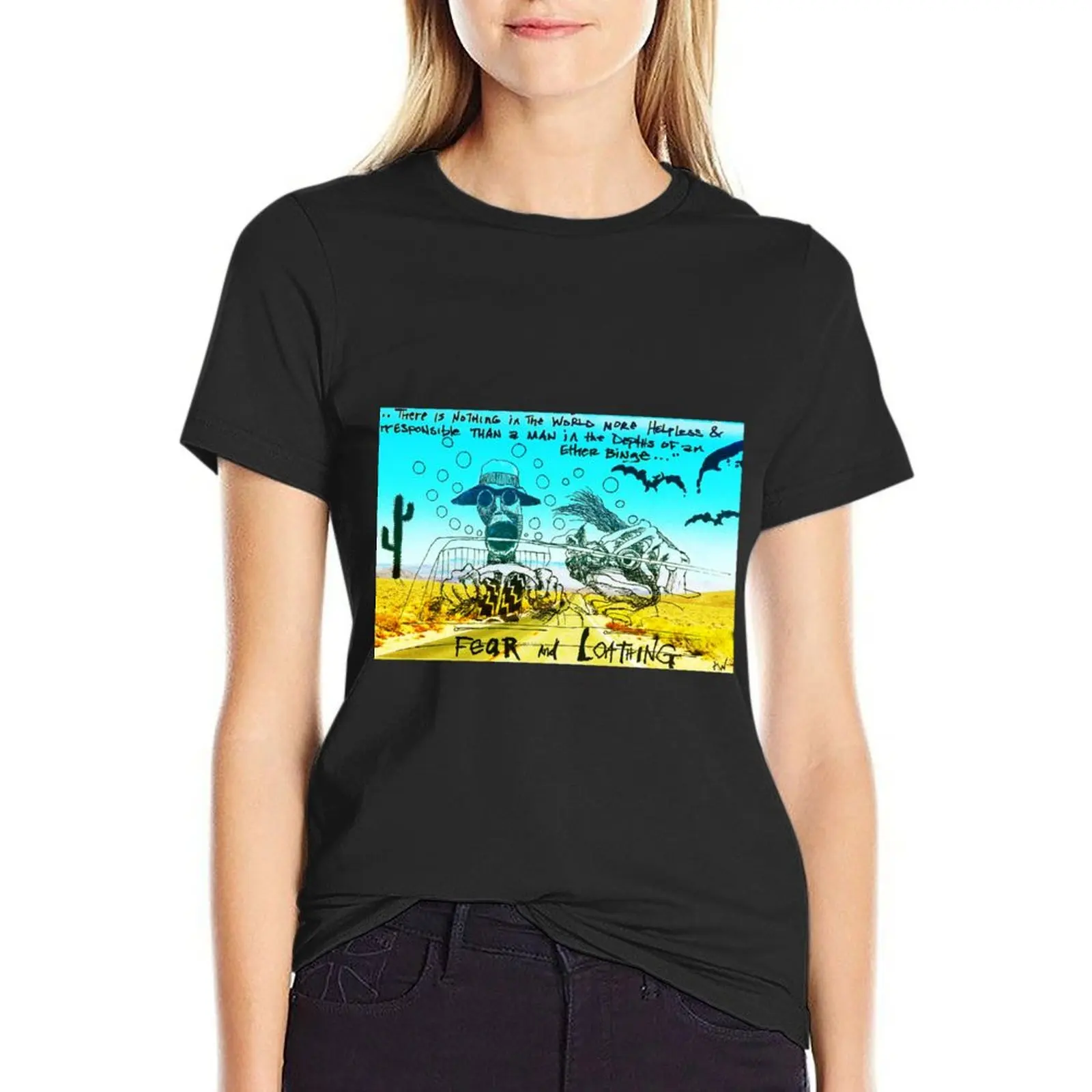 Camiseta con estampado de Fear And Loathing In Las Vegas para mujer, ropa bonita, ropa vintage de gran tamaño, moda