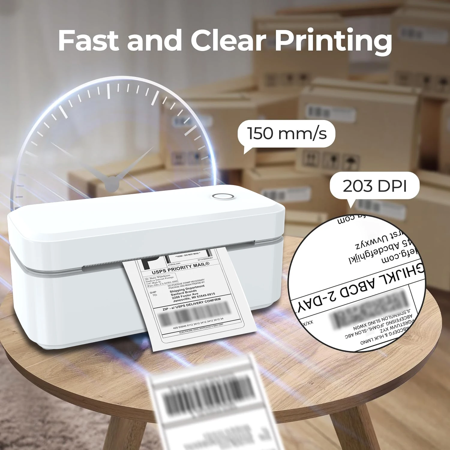 

Smart Thermal Printer Waybill Portable Wireless Bluetooth Self-adhesive Printer For School Office Kitchen Small Business
