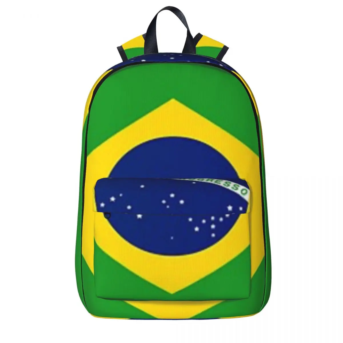 

Brazil National Flag Backpacks Large Capacity Student Book bag Shoulder Bag Laptop Rucksack Travel Rucksack Children School Bag