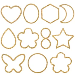 15pcs Embossed Geometric Hollow Heart Oval Moon Flower Star Charms Pendants for DIY Jewelry Making Necklace Connector Findings