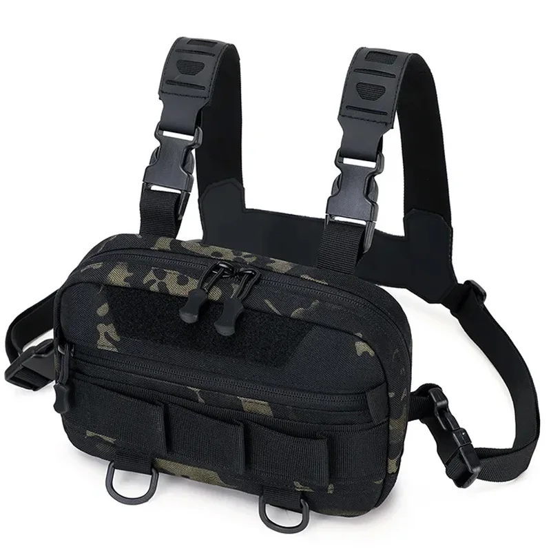 Tactical Chest Vest Bag Backpack EDC Front Rig Pouch Outdoor Camping Cycling Hiking Hunting Climbing Fishing Lure Fanny Pack