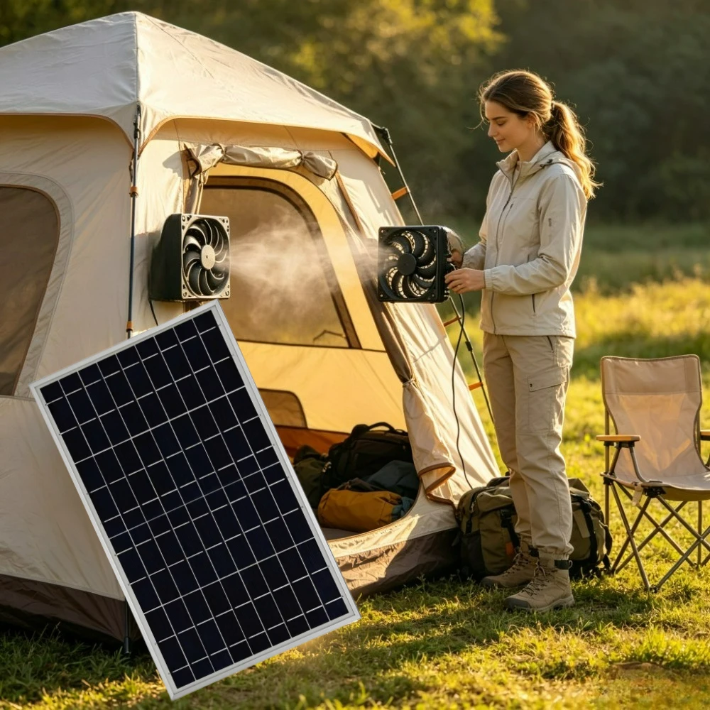 Off Grid Power Supply 10W 15W Solar Exhaust Fan Kit with Dual Fans Weather Resistant Ventilation Cooling for Greenhouse Chicken