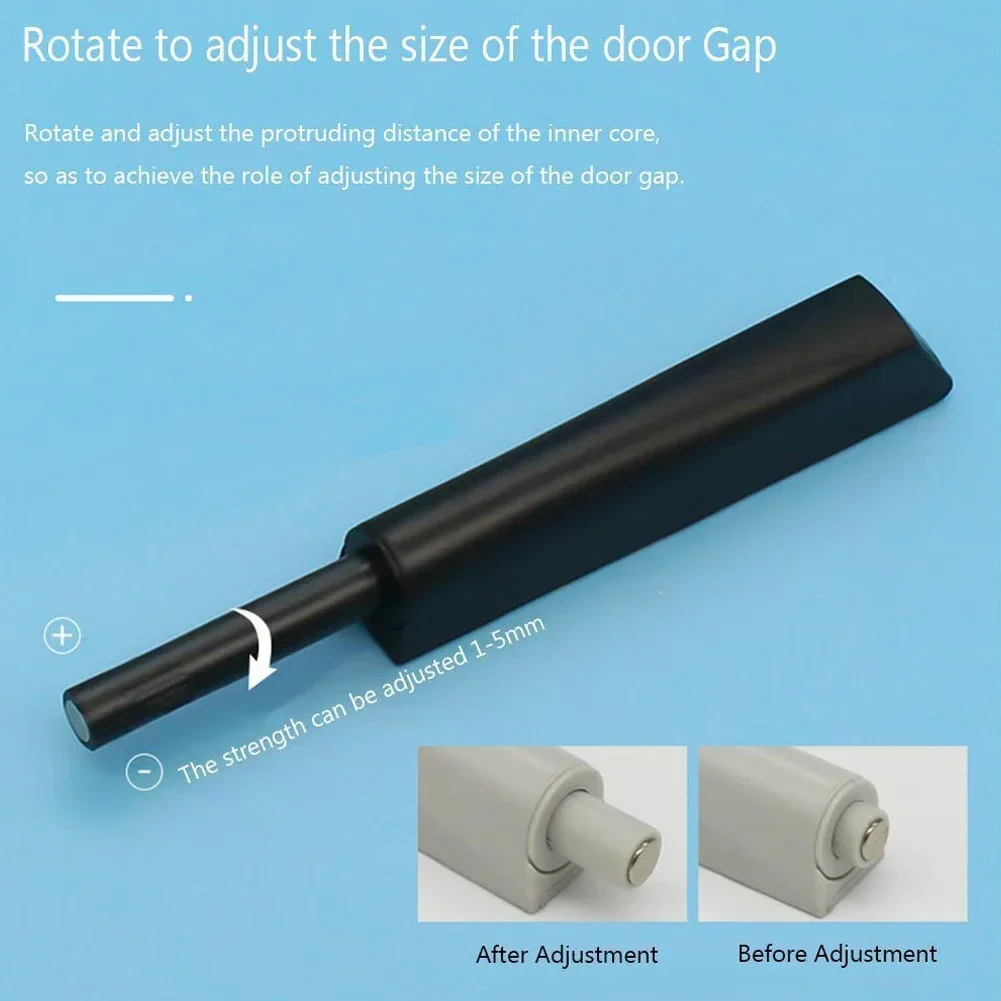 Push To Open Door Catch ABS Black/Grey/White Bouncer Cabinet Magnetic Catch Handle-free Touch Release Catch Practical