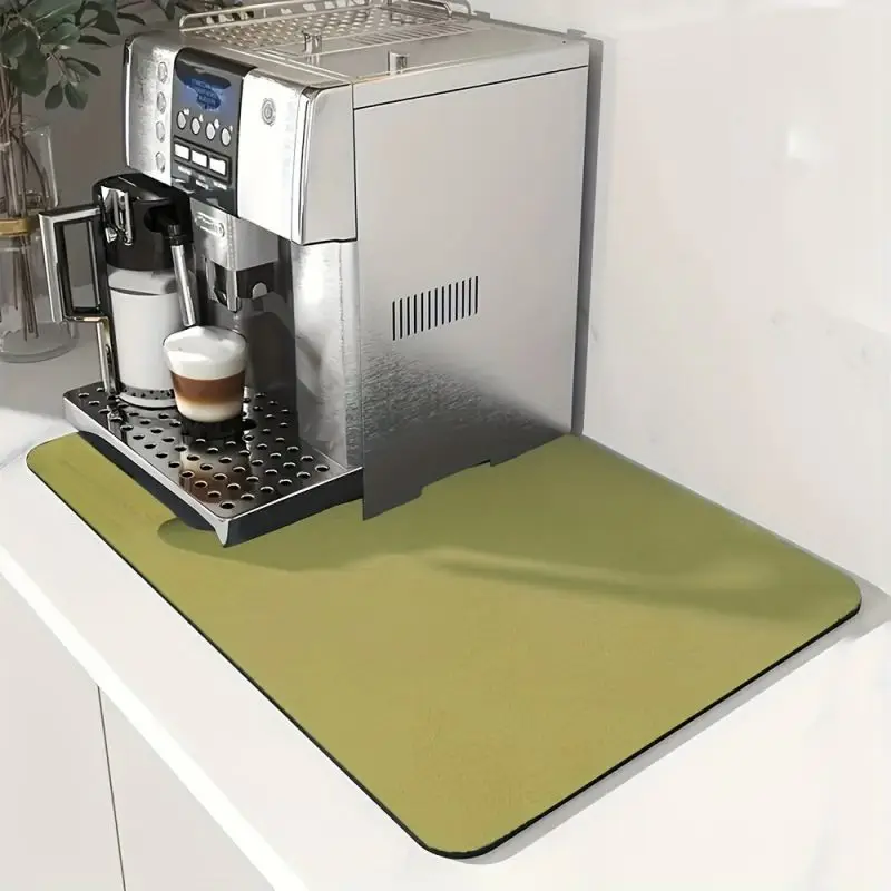 Solid Color Dish Drying Mat Super Absorbent Tableware Kitchen Rug Coffee Machine Table Diatom Mud Drain Pad Non Slip Door Mats