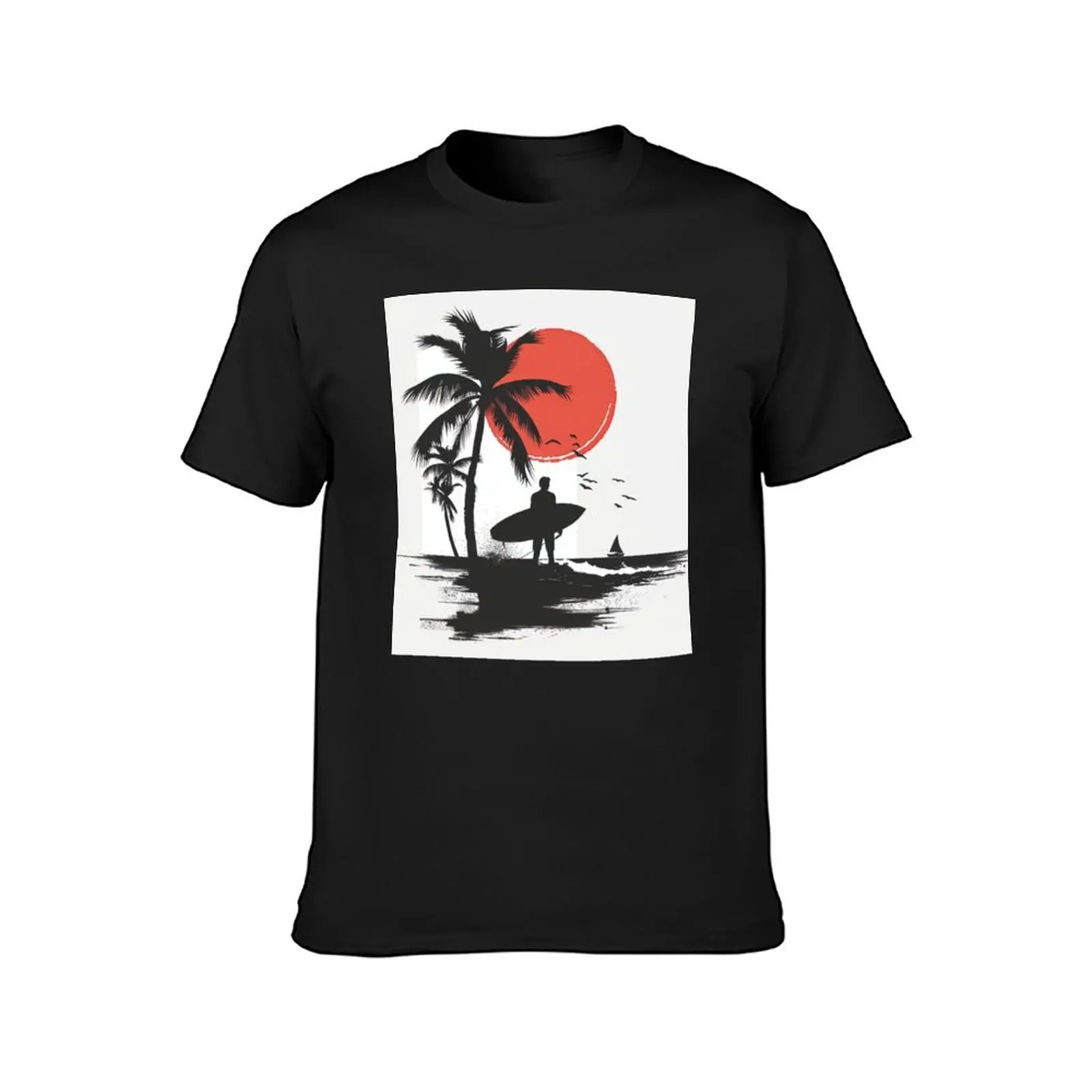 A Surfer Design T-Shirt anime aesthetic clothes korean fashion hippie clothes men t shirts