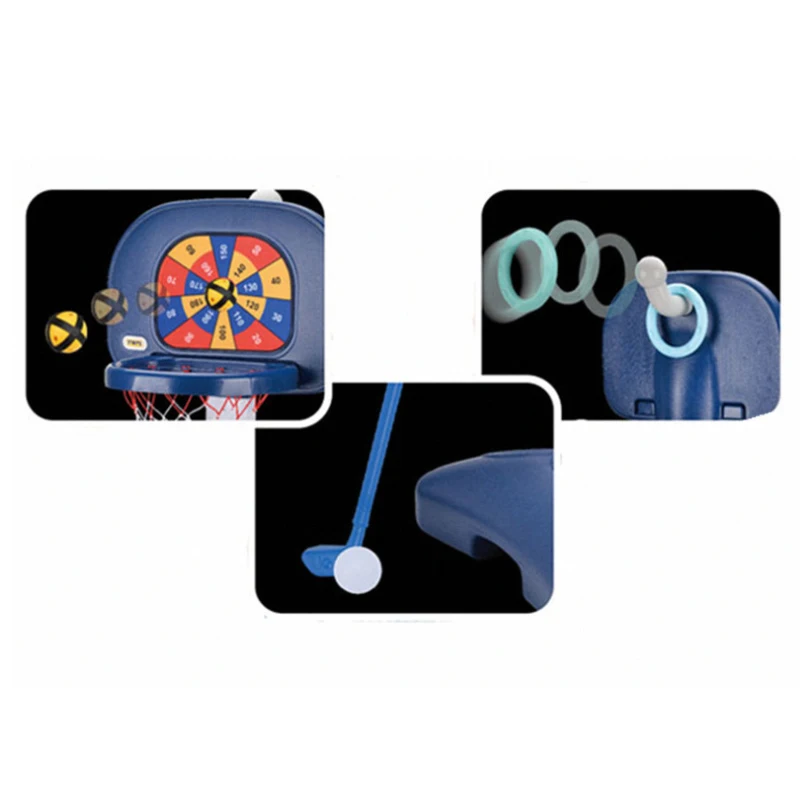 Schieten Sticky Target Ball Golf Ferrule Game Kinderen Speelgoed Draagbare basketbalringstandaard