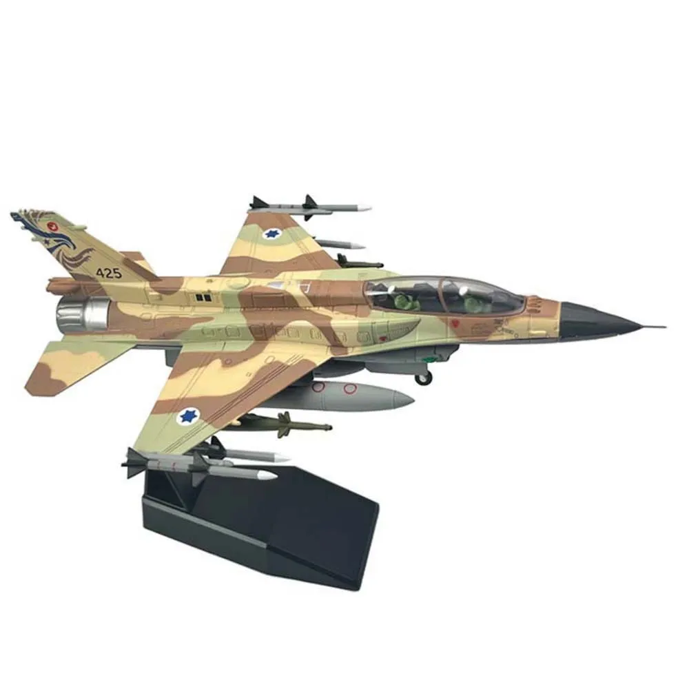 1:72 1/72  Israeli Air Force F16 F-16I Soufa Fighting Falcon Fighter Plane Diecast Military Aircraft Model Children Gift Toy