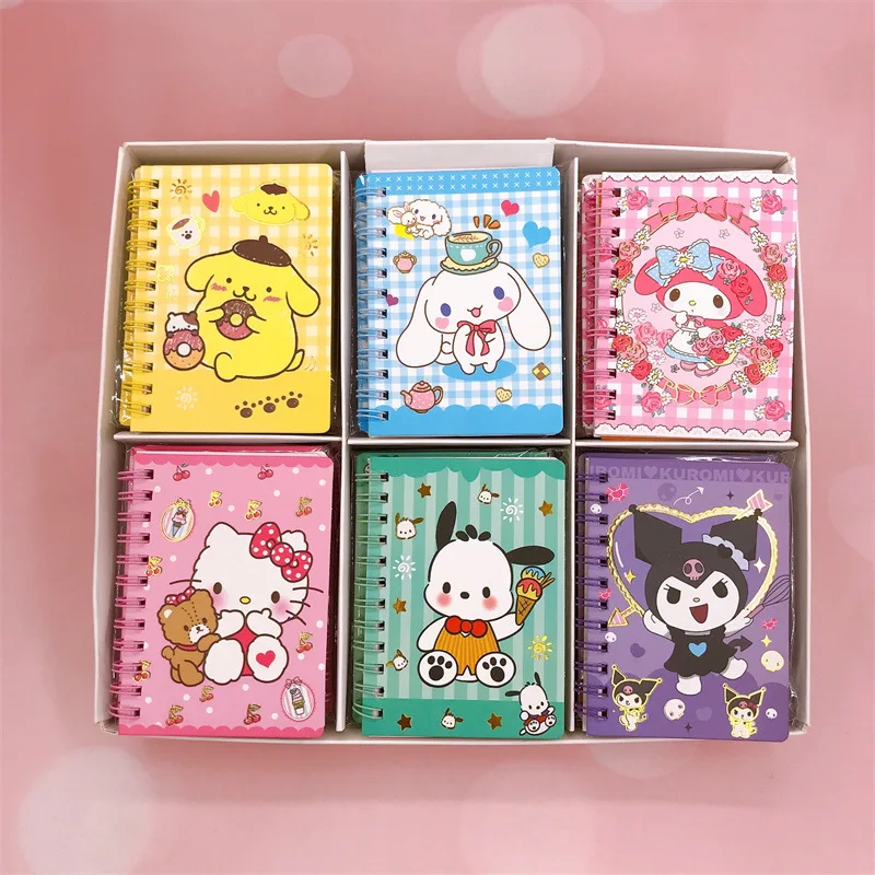 2025 サンリオノートブックかわいいマイメロディクロミシナモロール韓国学生新漫画カラー A7 ノートブック子供の宿題ブック