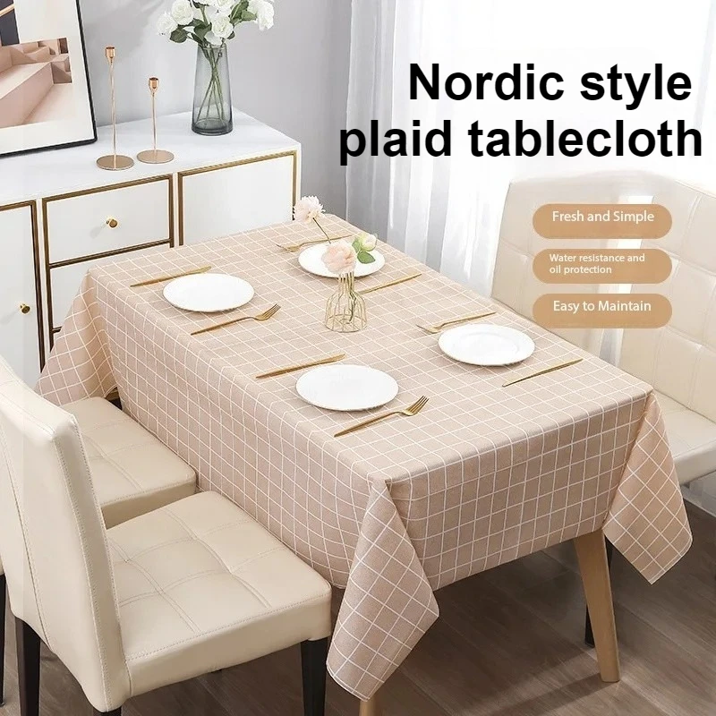 Nordic Style PEVA Tablecloth Disposable Waterproof, Oilproof and Dustproof Tablecloth