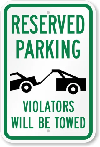 Reserved Parking Sign Weatherproof Aluminum 8