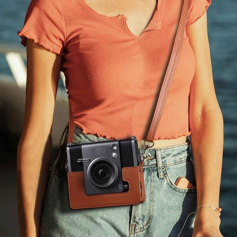 e8ba pu camera camera came for Wide Instants مع أحزمة قابلة للتعديل