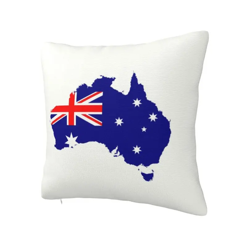 Custom Australia Flag Map Pillow Decoration Nordic Australian Patriotic Cushion Decoration Salon Square Pillowcase