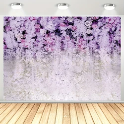 Vinyl Lavender White Flower Background Bridal Shower Portrait Baby Shower Party Decoration Banner Photo Studio Props