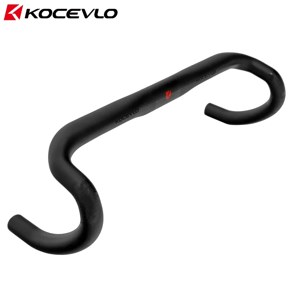 KOCEVLO Carbon Fiber Road Handlebar 400/420/440mm Bent Bar Black Matte Finish Road Bike Carbon Handlebar Bicycle Parts