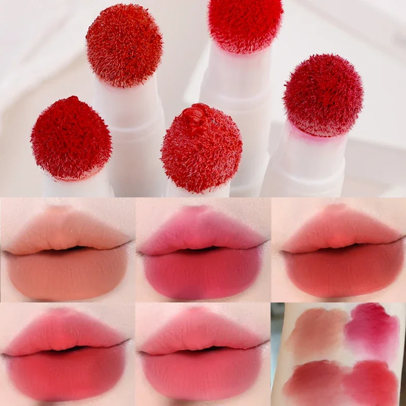 Weiche matte Schwamm lippen glasur nackt rosa Lip gloss feuchtigkeit spendend wasserdicht dauerhafte Antihaft becher Lippen tönung Pigment koreanische Kosmetik