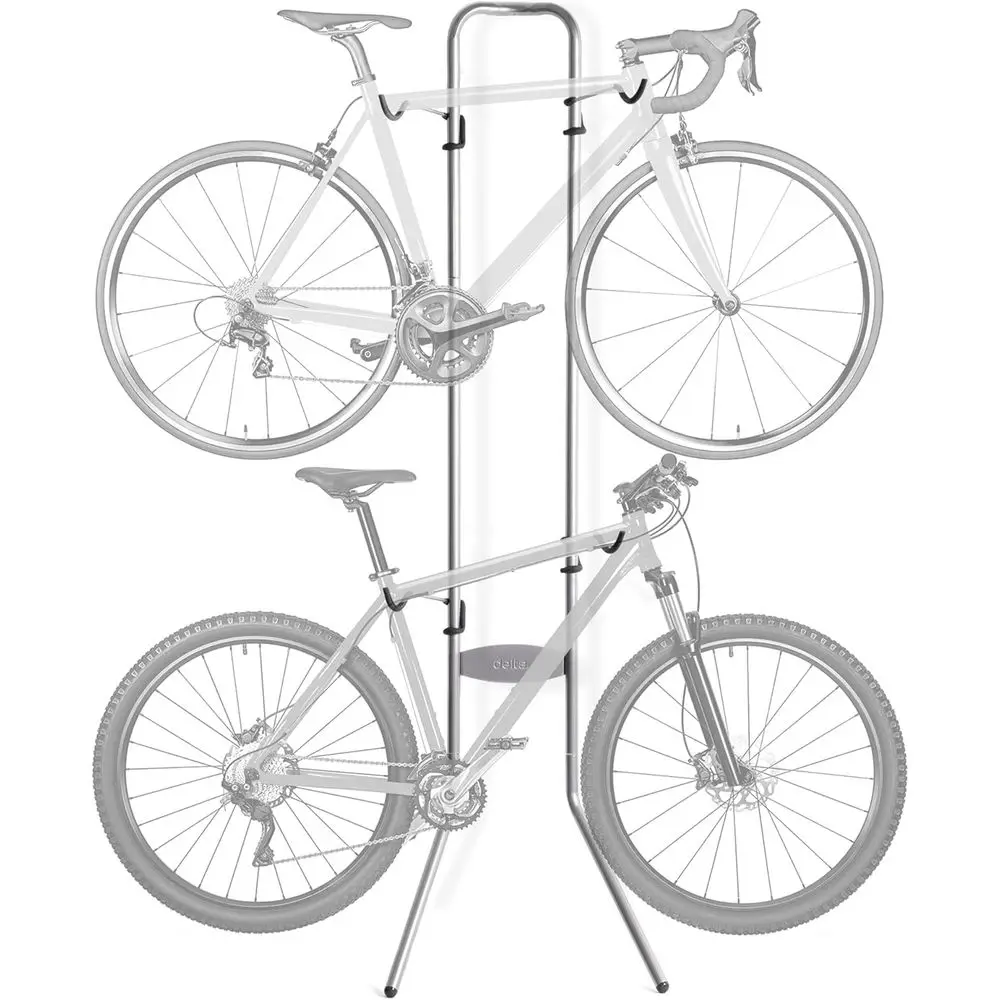 

Велосипедная стойка для хранения Cycle Micheelo 2 - Полностью регулируемая гравитационная стойка для хранения велосипедов в гараже или на дороге, для горных, шоссейных и гибридных велосипедов - Велосипедная стойка Veal