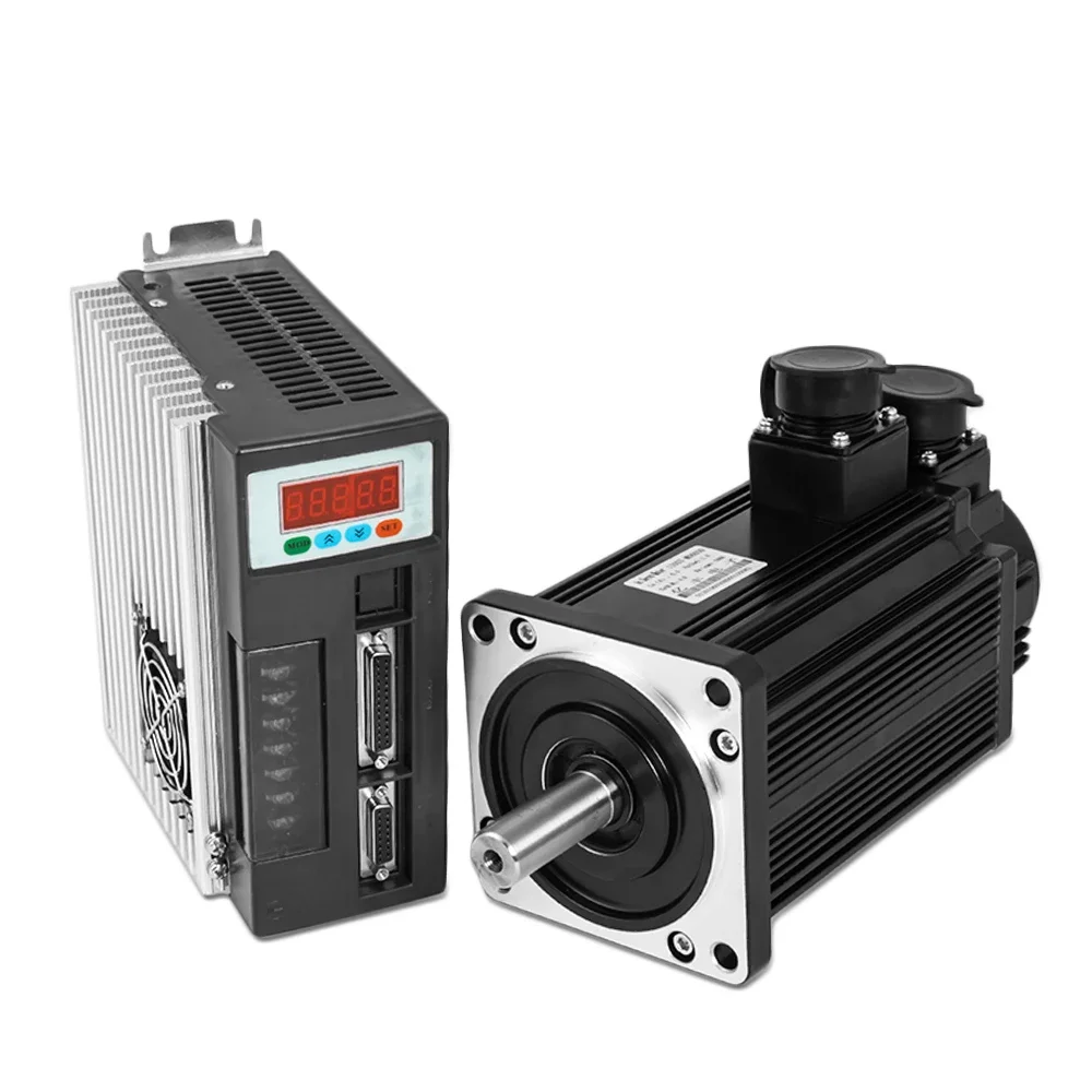 Yufuly 1800W AC Servo Motor 110ST-M06030 6N.M 3000RPM AC Motor + Matched Servo Driver +Cable Complete Motor Kits 1 Year Warranty