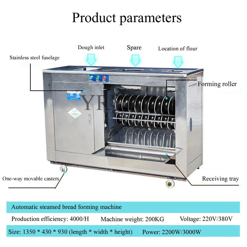 Stainless Steel Dough Divider And Steamed Bread Forming Machine Dough Ball Making Machine For Sale Bakery Pizza Automatic Dough view 2