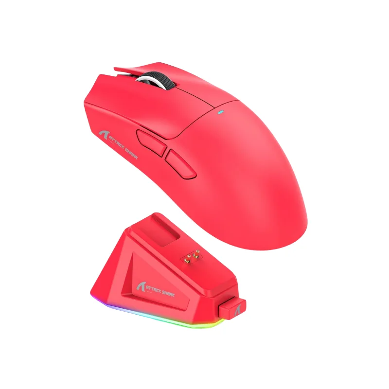 Imagem -06 - Lightpeso Wireless E-sports Jogo Mouse Ataque Tubarão X11 Rgb Base de Carregamento Magnético Bluetooth Modos Paw3311