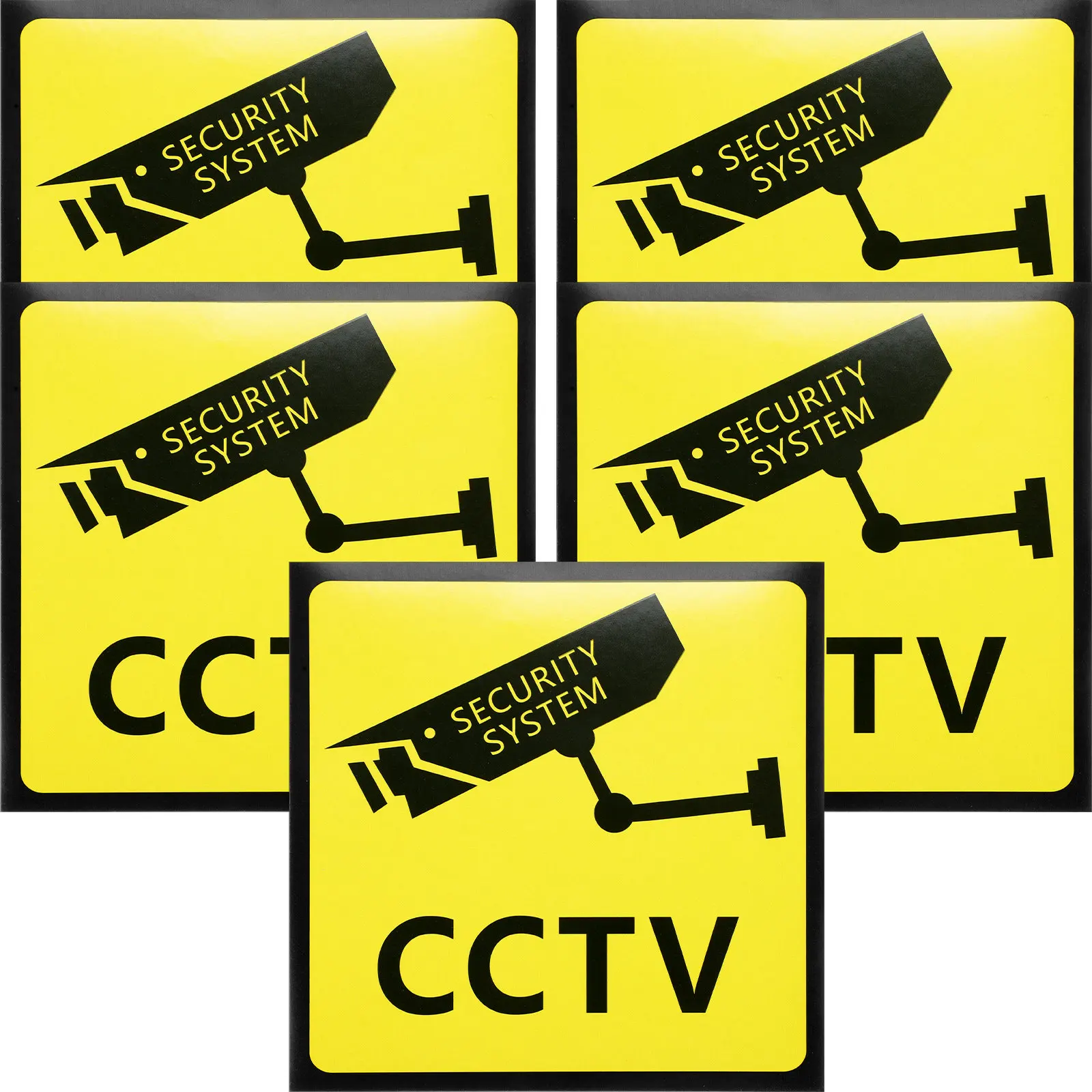 

5Pcs Video Signs Outdoor Premium Security Stickers for Cctv Monitoring Visible from Distance Warning Signs for Yard Warehouse