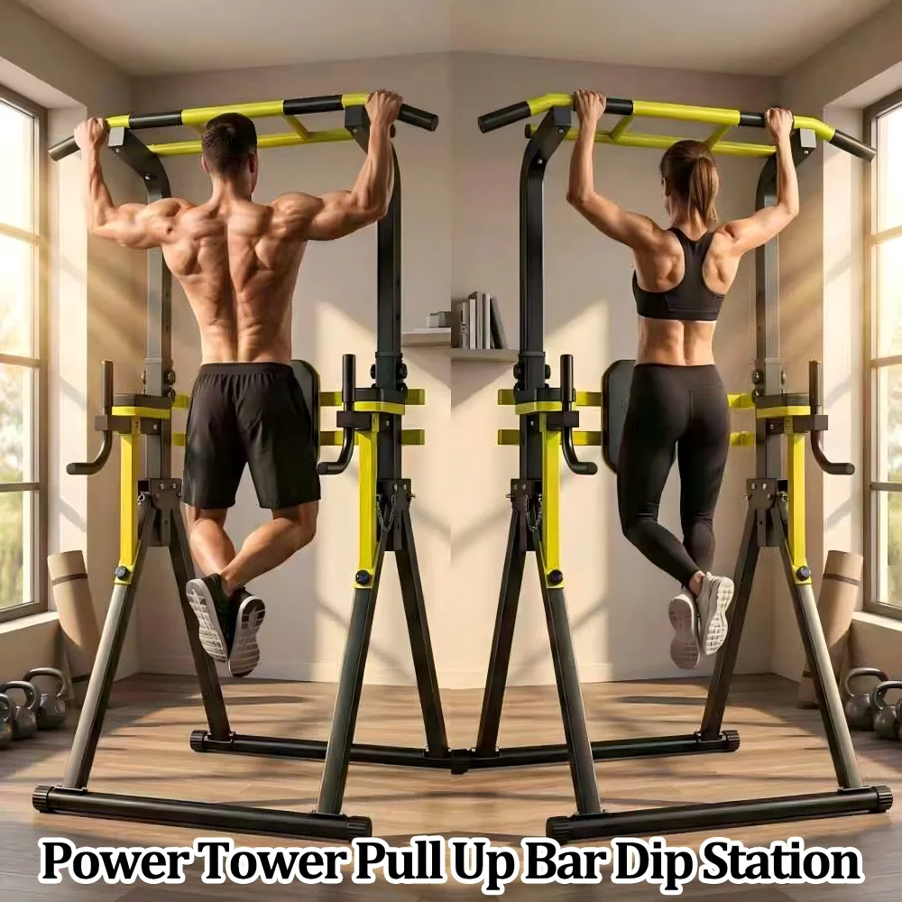This Is A Multi-functional Home Fitness Strength Training Machine Featuring A Tower-style Pull-up Bar with 10 Adjustable Height Levels, A Heavy-duty Frame Structure, and Excellent Load-bearing Capacity.