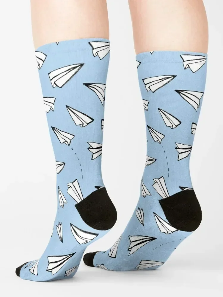 Paper Planes in Blue Socks essential Sports custom sports Lots Ladies Socks Men's