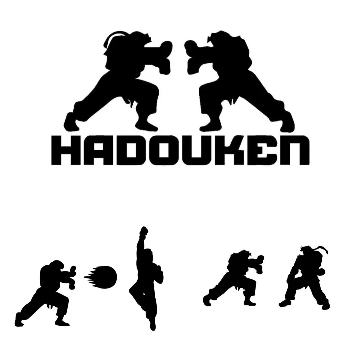 

Funny Hadouken Vinyl Decal Stickers on Motorcycle Car Styling Art Car Stickers Decal Window Decoration Decals