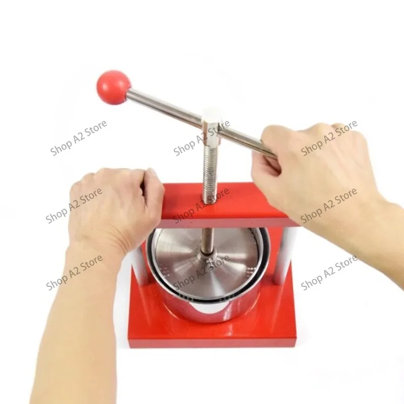 Stainless Steel Manual Press for Lard Residue Grape Pomace Herbal Dregs, Multipurpose Water Extractor Kitchen Tool