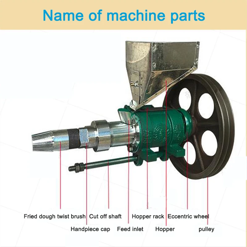 20Kg/h Snack Extruder  Use Corn Rice Food Puffing Machine Twisted Hollow Stick Solid Crispy Popper Bulking Machine