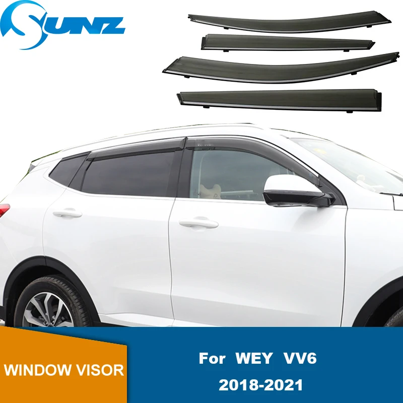 

Side Window Deflector For WEY VV6 2018 2019 2020 2021 Car Window Sun Rain Shade Visors Shield Awnings Shelter Protector Cover