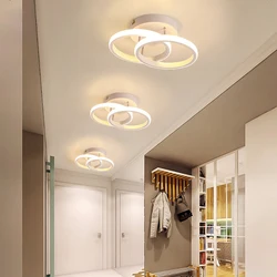 Moderna Luz de Teto LED, Iluminação Interior, 2 Anéis, Design Criativo Lâmpada, Corredor, Varanda, Corredor, Escritório