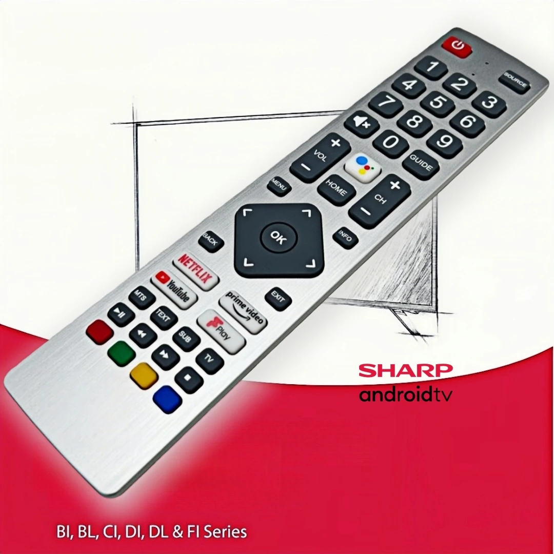 Original Voice Remote Control SHWRMC0134 For SHARP BI, BL, CI, DI, DL & FI Series android TV 40BL2KA, 4T-C40BL2KF2AB