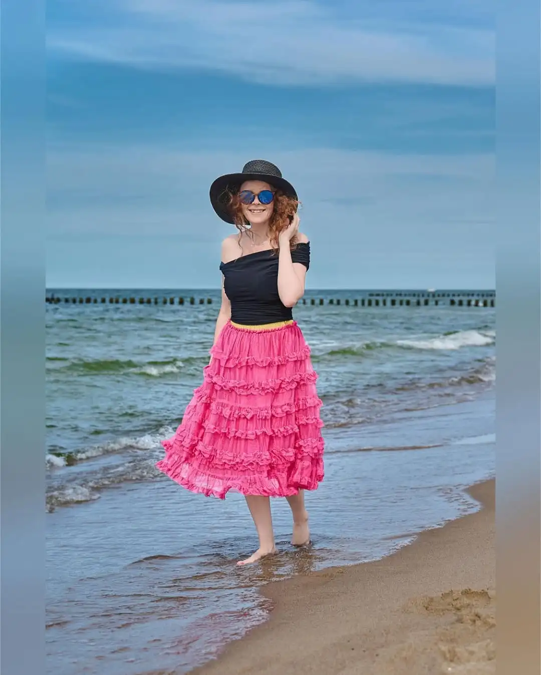 W pasie wielowarstwowa spódnica z tiulu moda do kolan damska spódnica z tiulu gorąca różowa plisowana spódnica z ciastem dostosowana