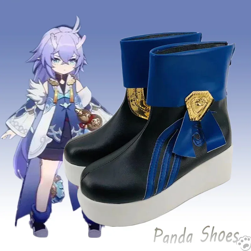 

Honkai Star Rail Bailu Обувь для косплея Аниме Игра Cos Синие сапоги Bailu Косплей Костюм Опора Обувь для вечеринки на Хэллоуин