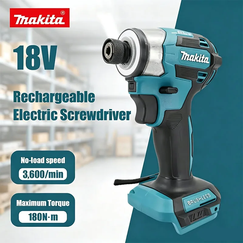 

Makita 18V DTD173 Brushless Impact Drill 180Nm Electric Tool for Household DIY & Woodworking Bolt Fastening T-Mode