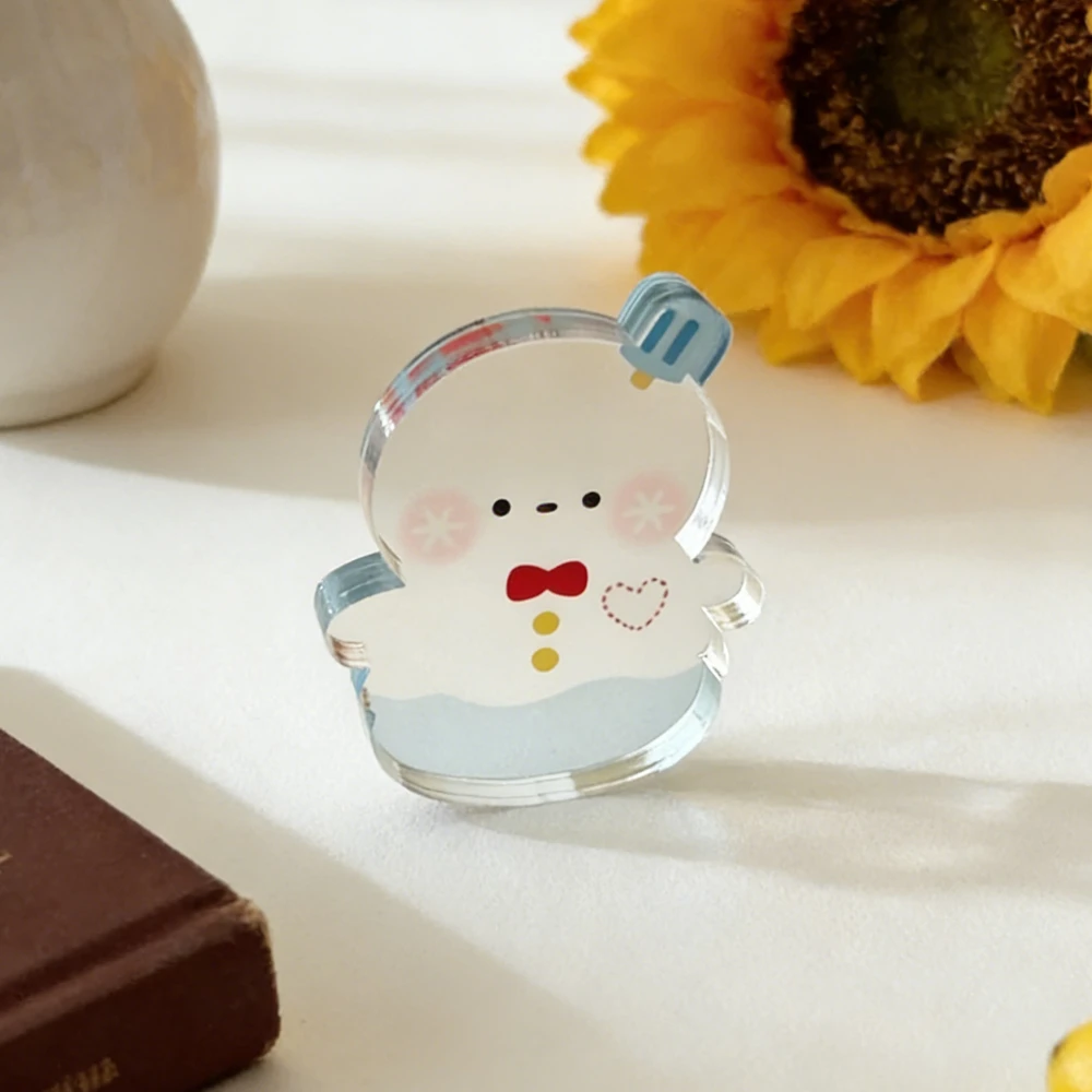 Hhomemade Cute Snowman Peripheral Decoration New High Appearance Creative Personality Acrylic Thickened Mahjong Stand Decorative