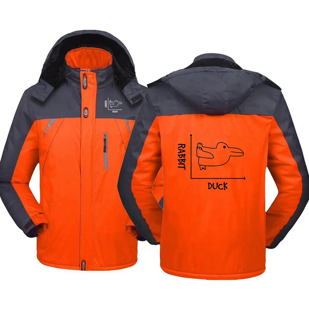 Canard lapin amusant mathématiques 2025 automne et hiver cadeau d'anniversaire hommes épaissir chaud coupe-vent veste à capuche manteau confortable