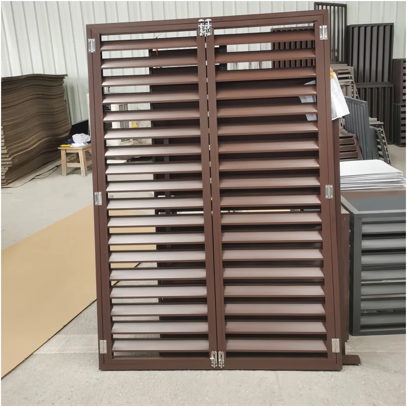 Air conditioner external machine protective cover zinc steel old community renovation universal rainproof aluminum alloy shutter