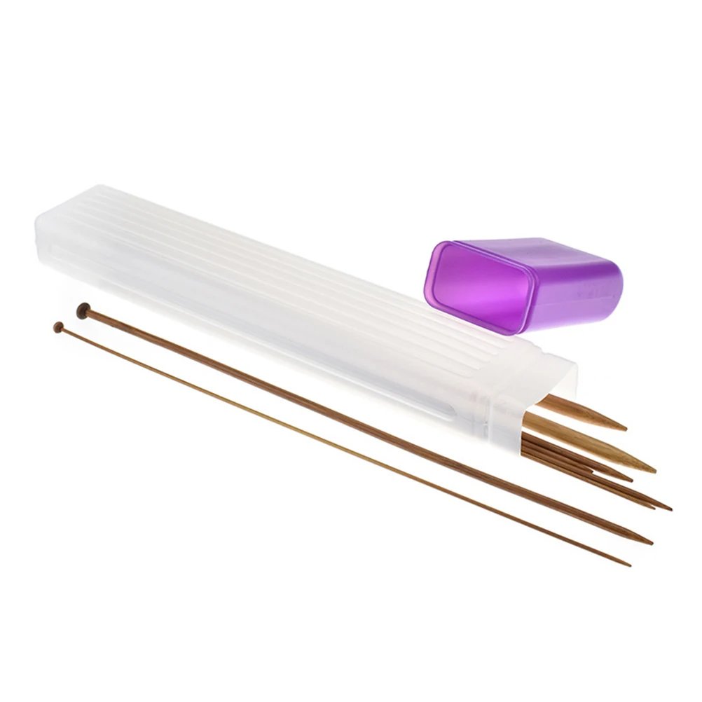 

5 Pcs Knitting Needle Container Plastic Case Lightweight Storage Tube Blue Purple Yellow Green Red Hand Sewing Tools ganizing