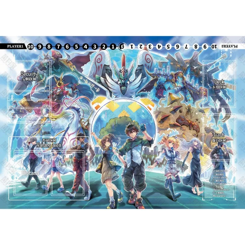 

Игровой коврик Digimon DTCG Liberator EX11 Shoto Kazama 500x350 мм, пара ковриков для игры, с сеткой для карт, резиновый, для настольных игр, Arisa Kinosaki