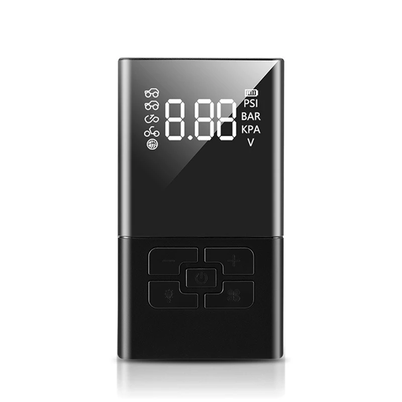 Pompe à Air numérique ABSU 5V, pompe à Air multifonctionnelle pour moto avec batterie 5200Mah intégrée et éclairage LED