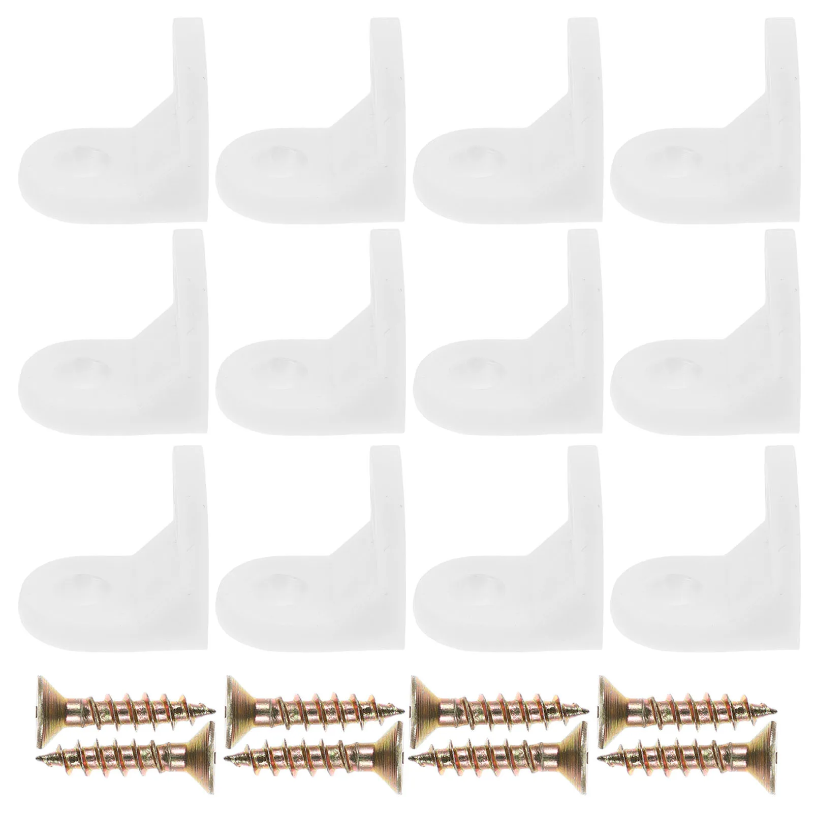 

1Set Plastic L-Shaped Corner Brackets Furniture Connectors for Wood Cabinet Drawer Shelf Chair Stand Support