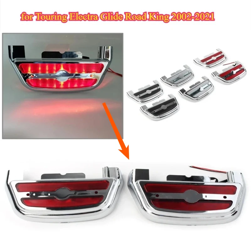 

Motorcycle Passenger Footboard Cover Floorboard Cover Passenger Footboard fit for Touring Electra Glide Road King 2002-2021