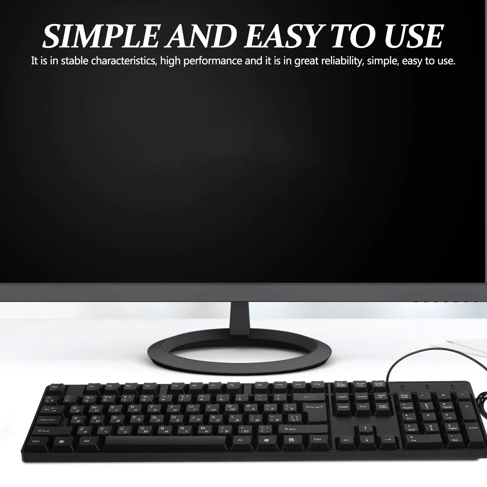 

Modern Wired Keyboard Mouse Combo Quiet Keys Full Plug Play Stable Performance Reliable Computer Peripheral for Old
