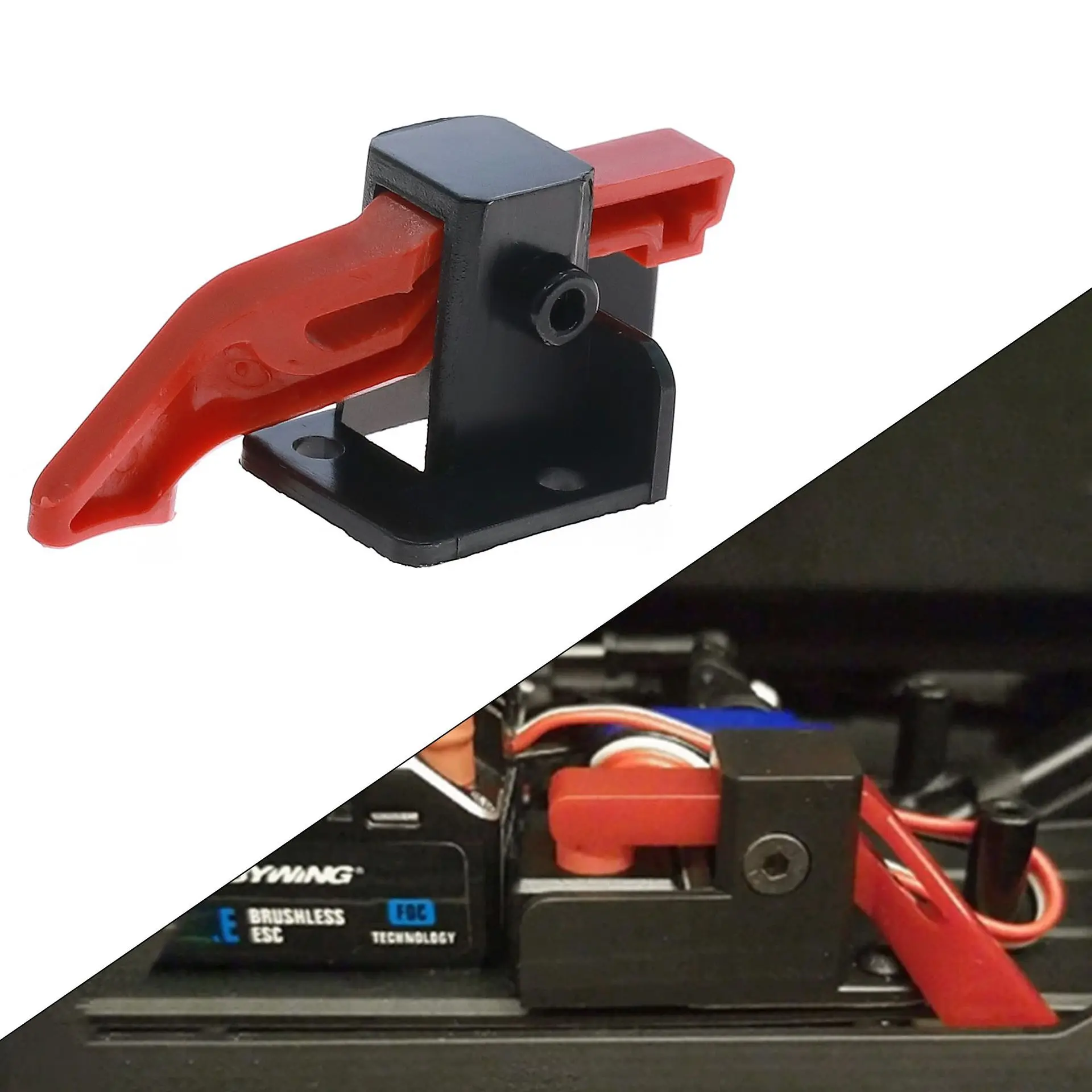 Suporte de interruptor ESC TRX4: não há necessidade de desmontar o invólucro do carro para comutação ESC. Compatível com Land Rover, Ford a