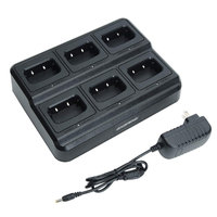 6 Pocket Multi Unit Charger for Baofeng Walkie Talkie BF-888S BF-888H BF-88E BF-666S BF-777S Portable Two Way Radio
