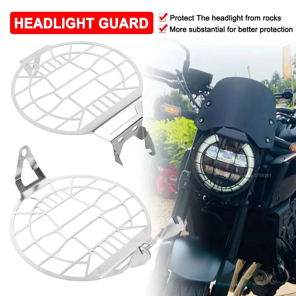 

Motorcycle Headlight Protector Grille For Honda CB650R 2019 2020 2021 2022 2023 Vintage Retro Head Light Lamp Cover Accessories