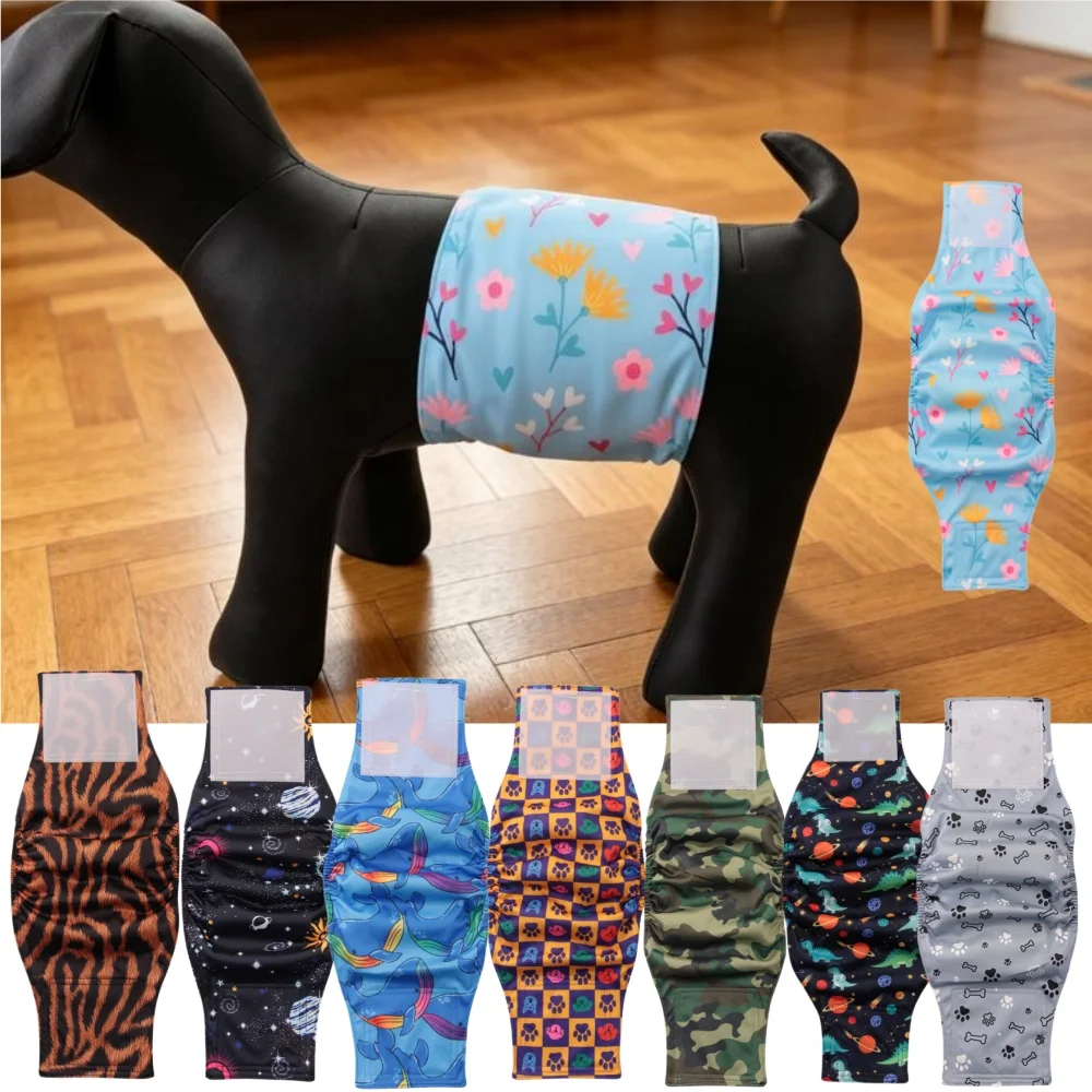 New Original Repeat Washable Pet Male Dog Diapers Anti-Side Leakage Highly Absorbent Pet Polite Pants for Travel Easy to Carry