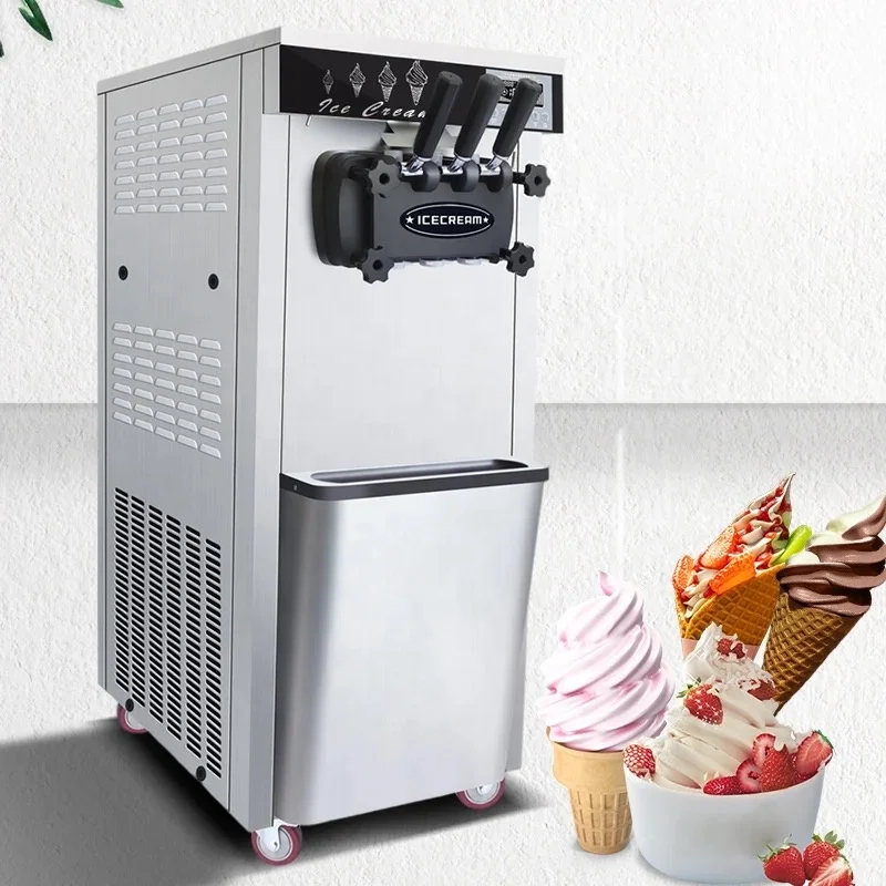 

(MK-618DB)18-25L/hour soft ice cream machine price best mobile maker cheap ice-cream cone making machines cart for sale