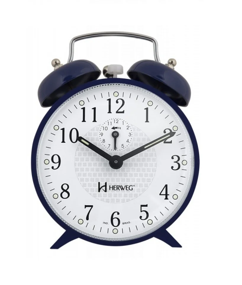 Electric String Analog Alarm Clock Retro Style Decorative High Sound Mechanical 2206 BLUE Herweg